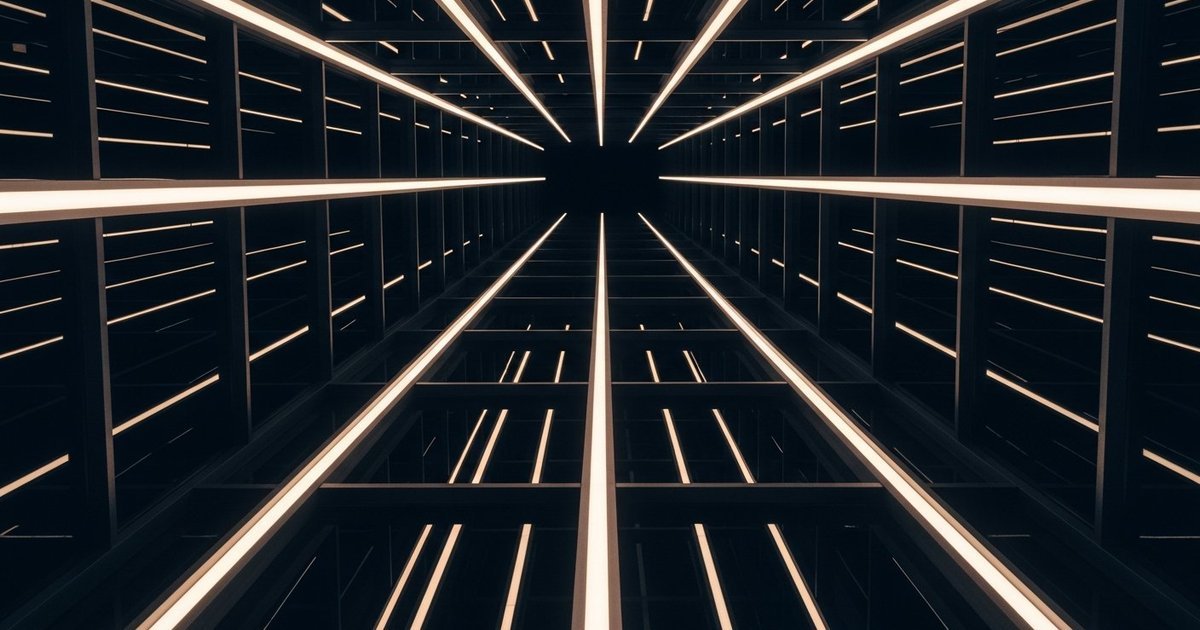 Technology infrastructure and digital architecture with interconnected systems and data flows